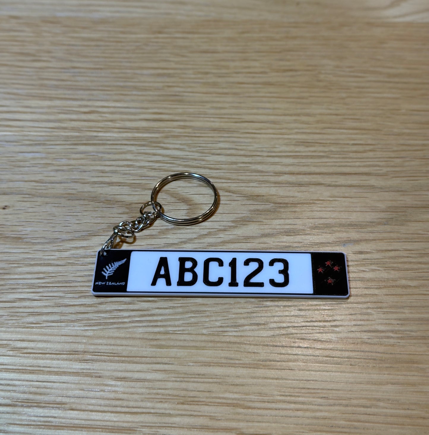 Custom NZ License Plate Keychain (European)