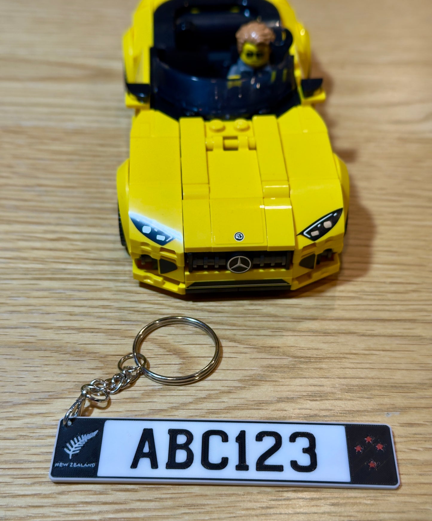 Custom NZ License Plate Keychain (European)