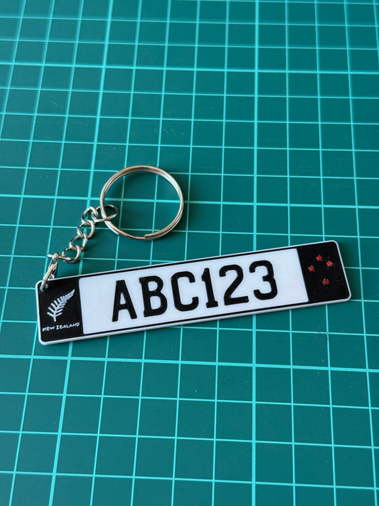 Custom NZ License Plate Keychain (European)