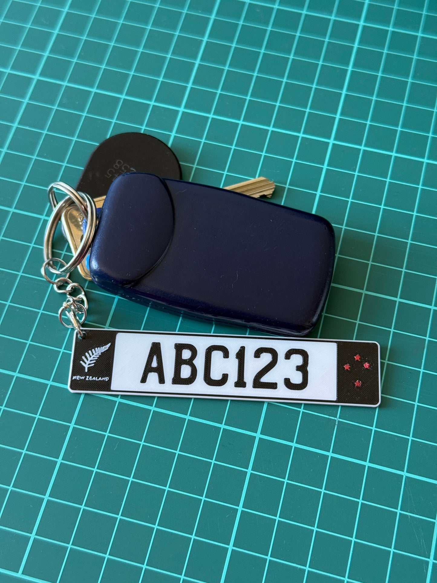 Custom NZ License Plate Keychain (European)