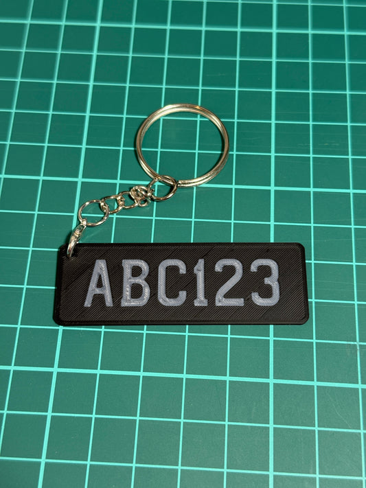 Custom NZ License Plate Keychain (Standard Black)