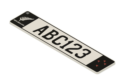 Custom NZ License Plate Keychain (European)